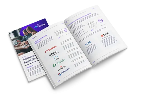 Mockup of the Business Value white paper for Perforce Puppet
